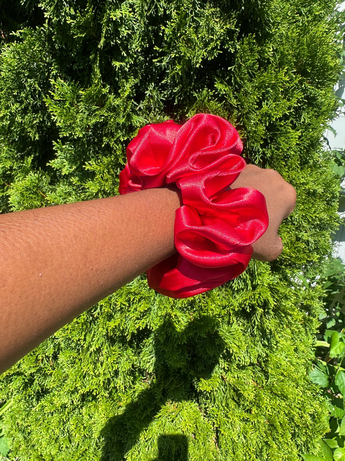 Red Satin Scrunchie