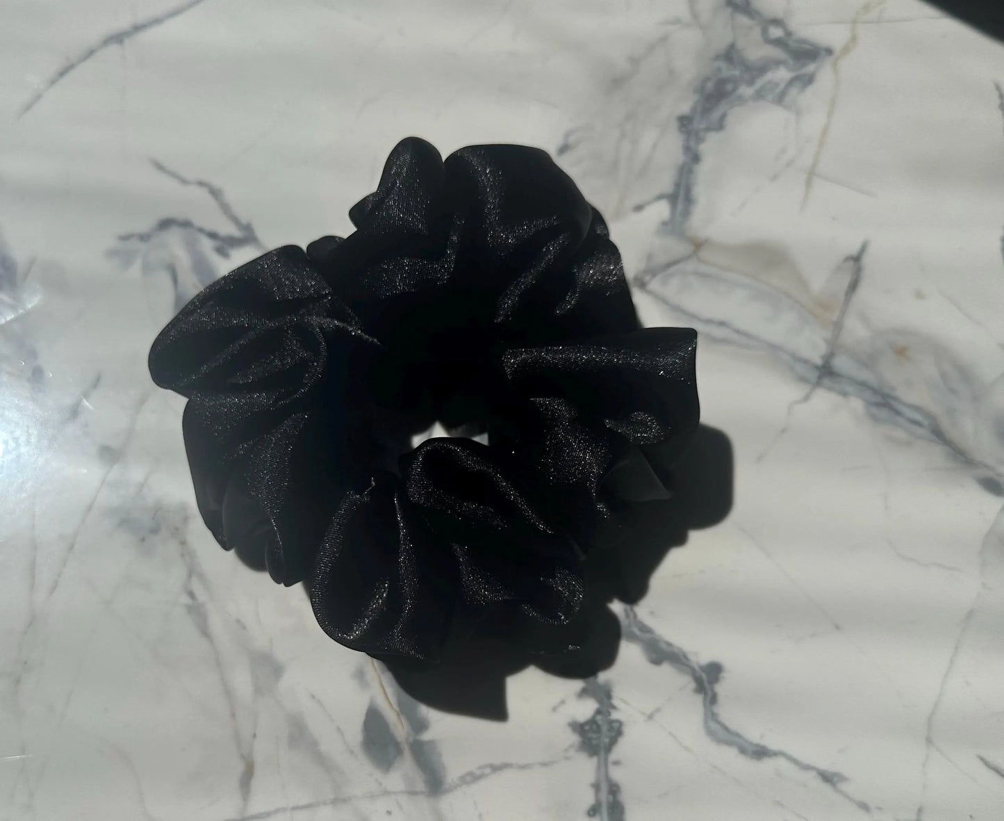 Black Satin Scrunchie