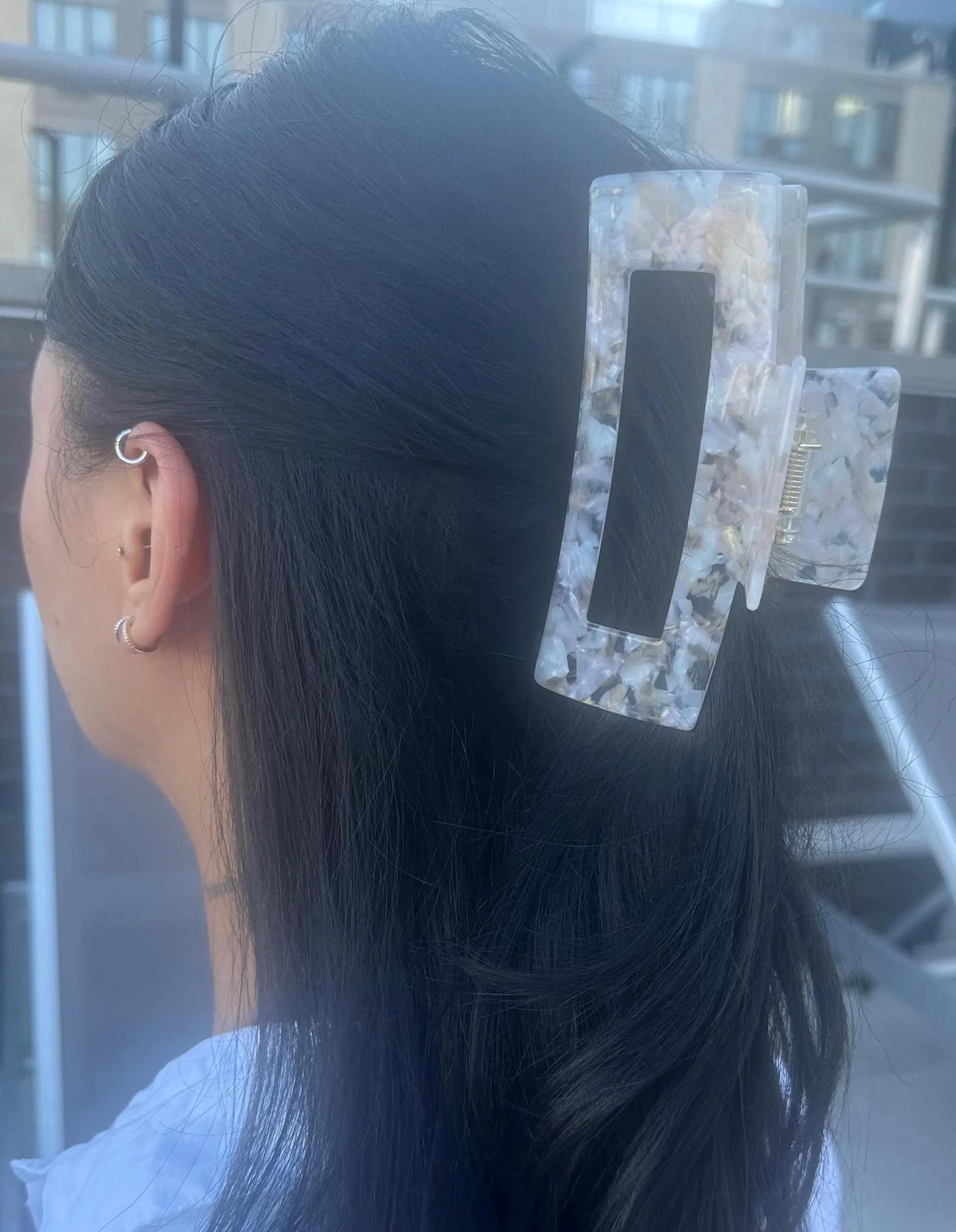 5 Inch Jumbo Pink Hair Claw