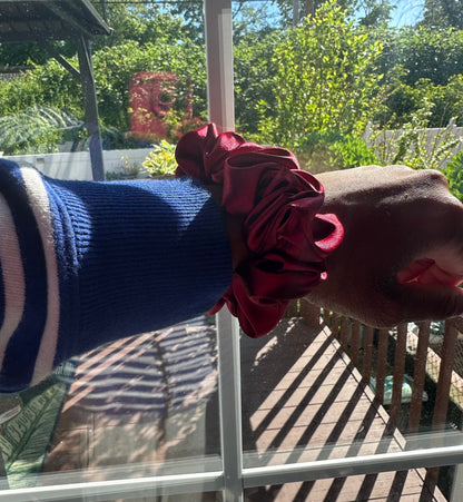 Red Satin Scrunchie