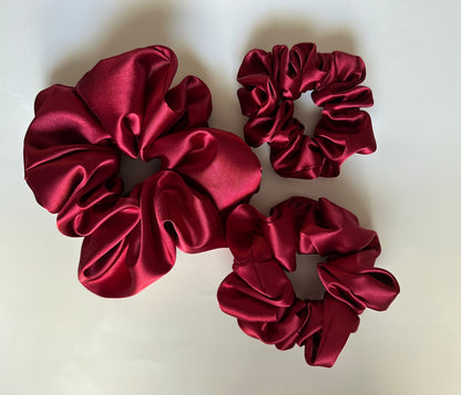 Red Satin Scrunchie