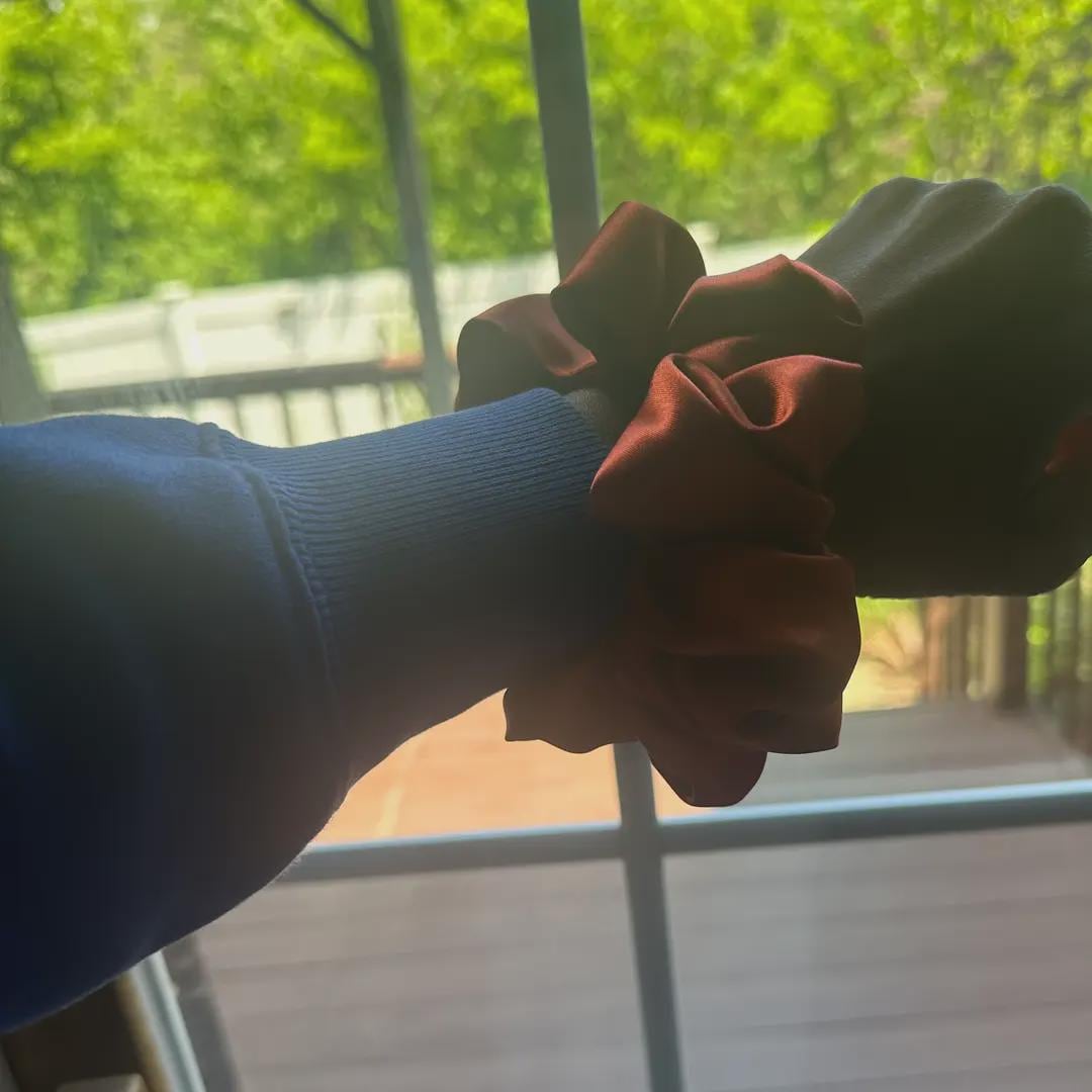 Fall Large Satin Scrunchies