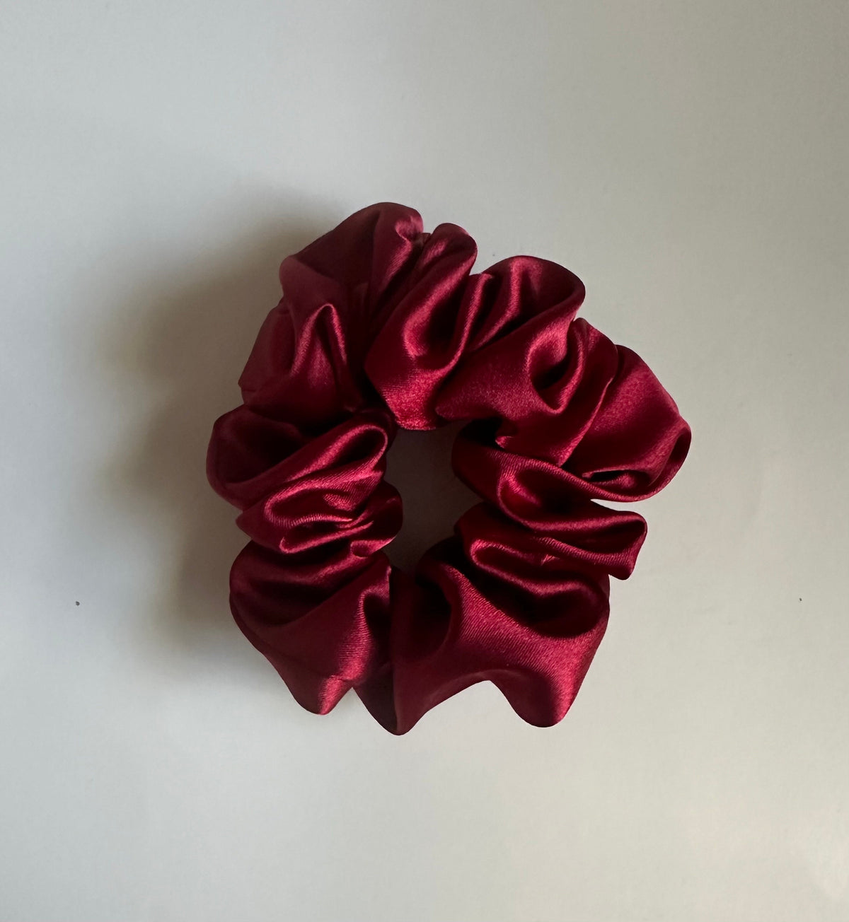 Red Satin Scrunchie