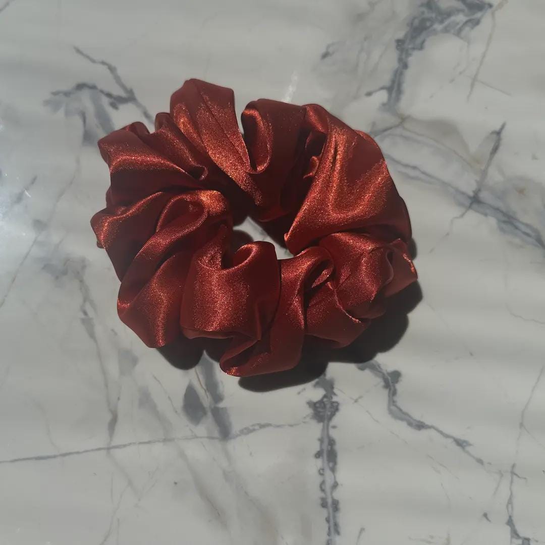 Fall Large Satin Scrunchies