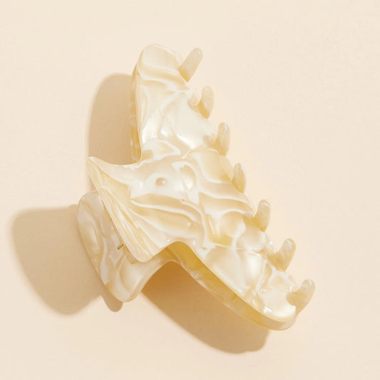 Small Beige Hair Claw