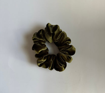 Green Velvet Scrunchie