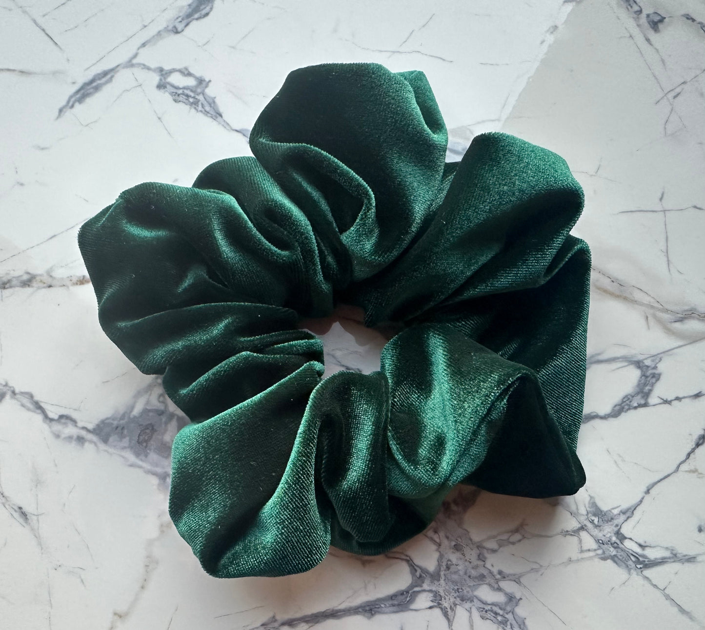 Green Velvet Scrunchie