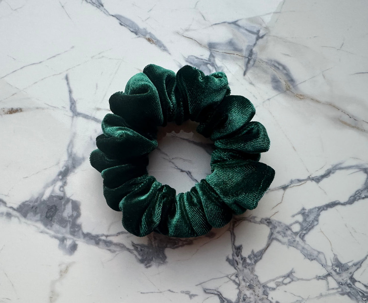 Green Velvet Scrunchie