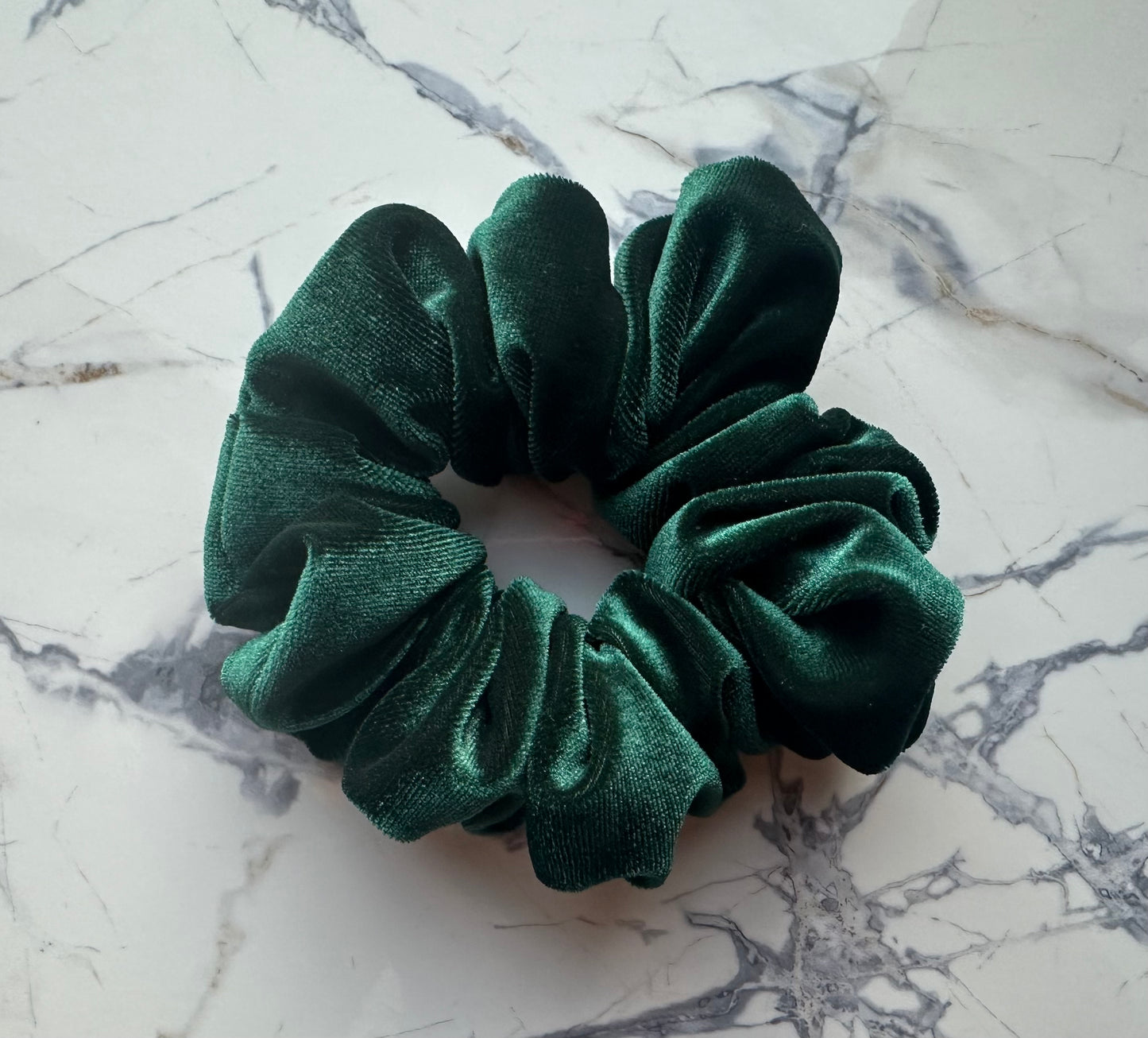 Green Velvet Scrunchie