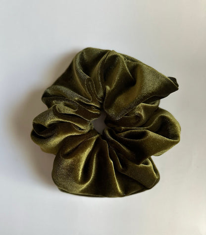 Green Velvet Scrunchie