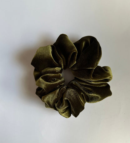 Green Velvet Scrunchie