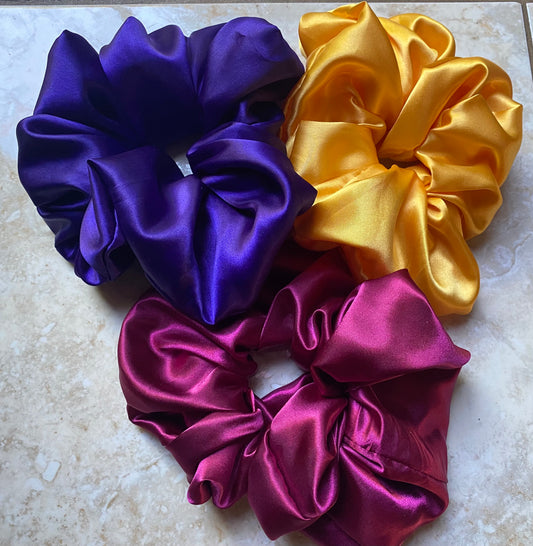 Colorful Large Satin Silk Scrunchies