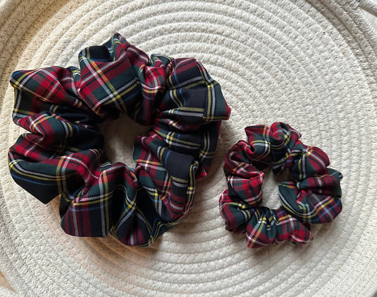 Tatum Plaid Fall Scrunchies/Free Gift/Comfy Hair Accessory/VSCO/ Thin Thick Hair Ties/Hair Accessories/Velour/Soft/Gift for her/Black Owned