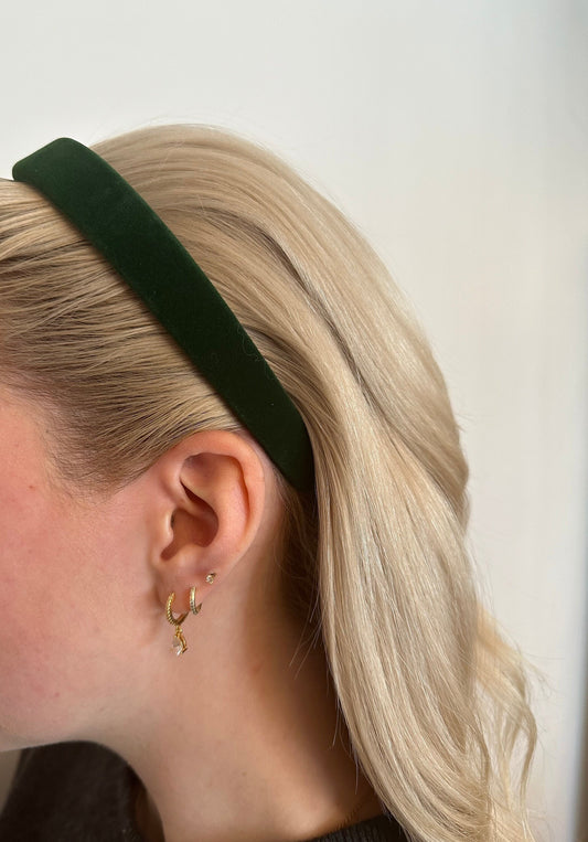 Green Velvet Headband