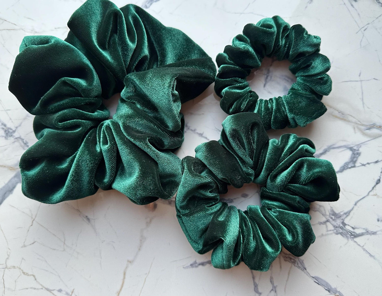 Green Velvet Scrunchie