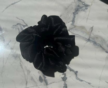 Black Satin Scrunchie
