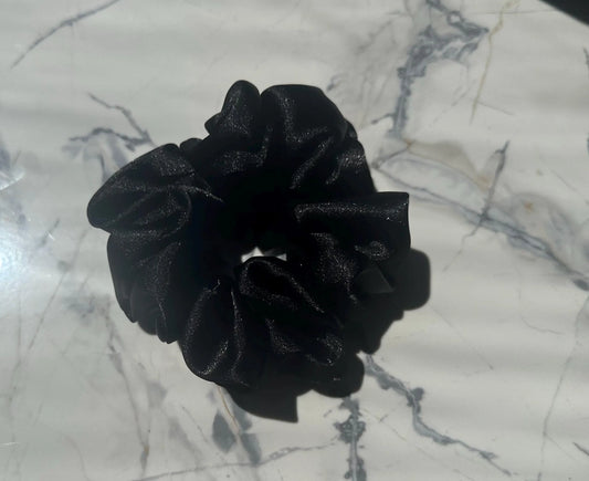 Black Satin Scrunchie