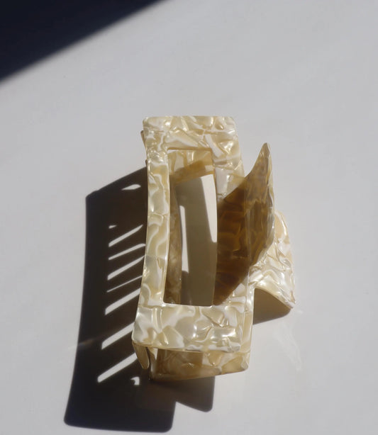 5 Inch Jumbo Beige Hair Claw