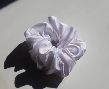 White Satin Scrunchie