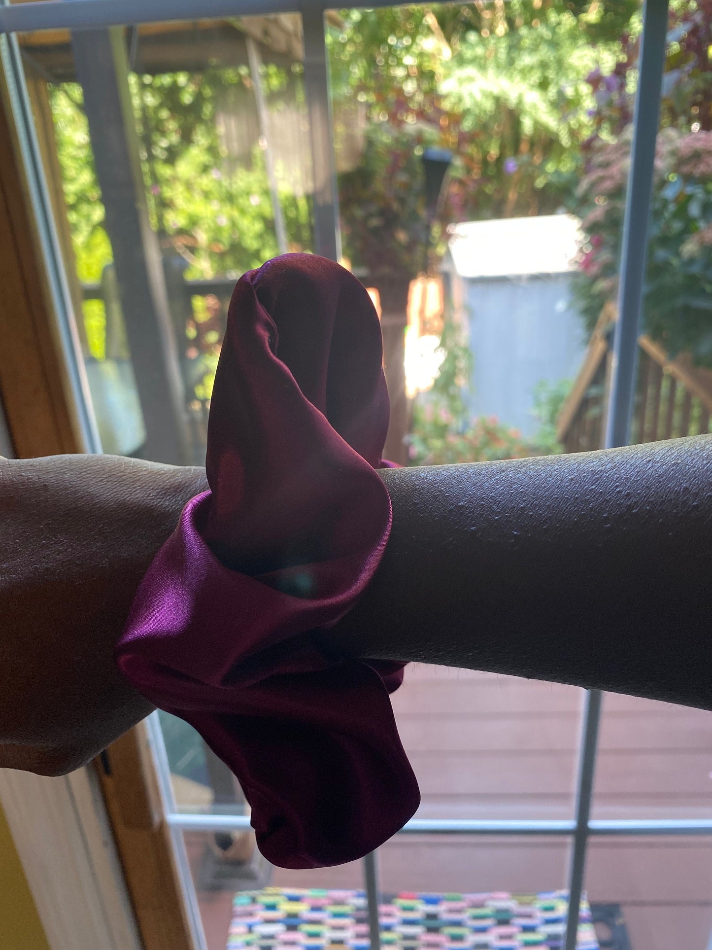 Emma Magenta Extra Large Satin Silk Scrunchie