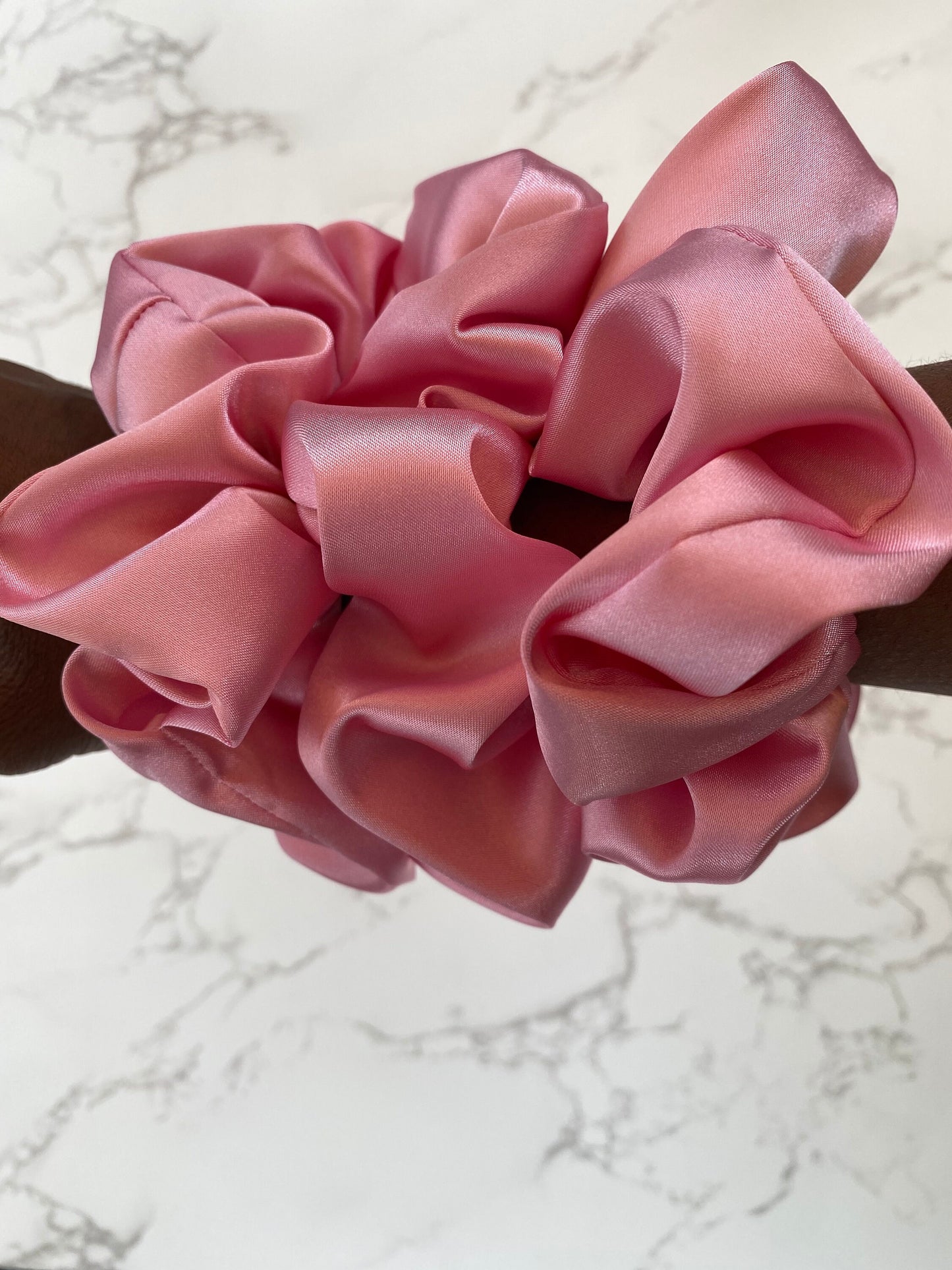 Lily Pink Luxe Satin Silk Scrunchie