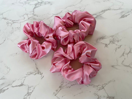 Lily Pink Luxe Satin Silk Scrunchie