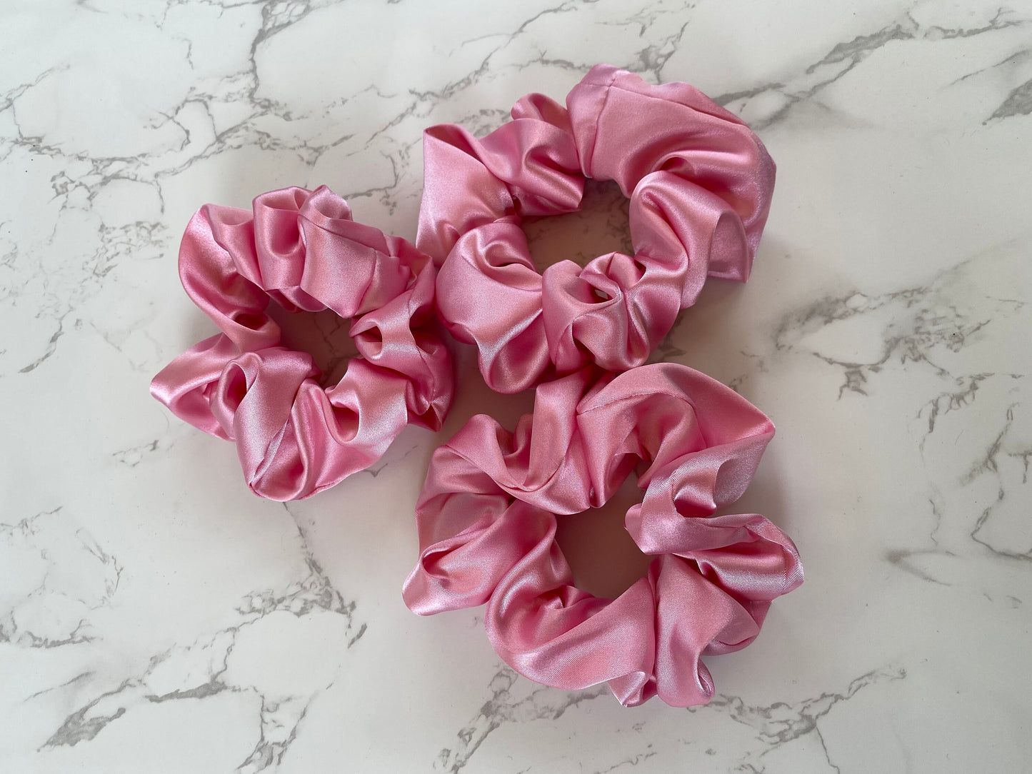 Lily Pink Luxe Satin Silk Scrunchie