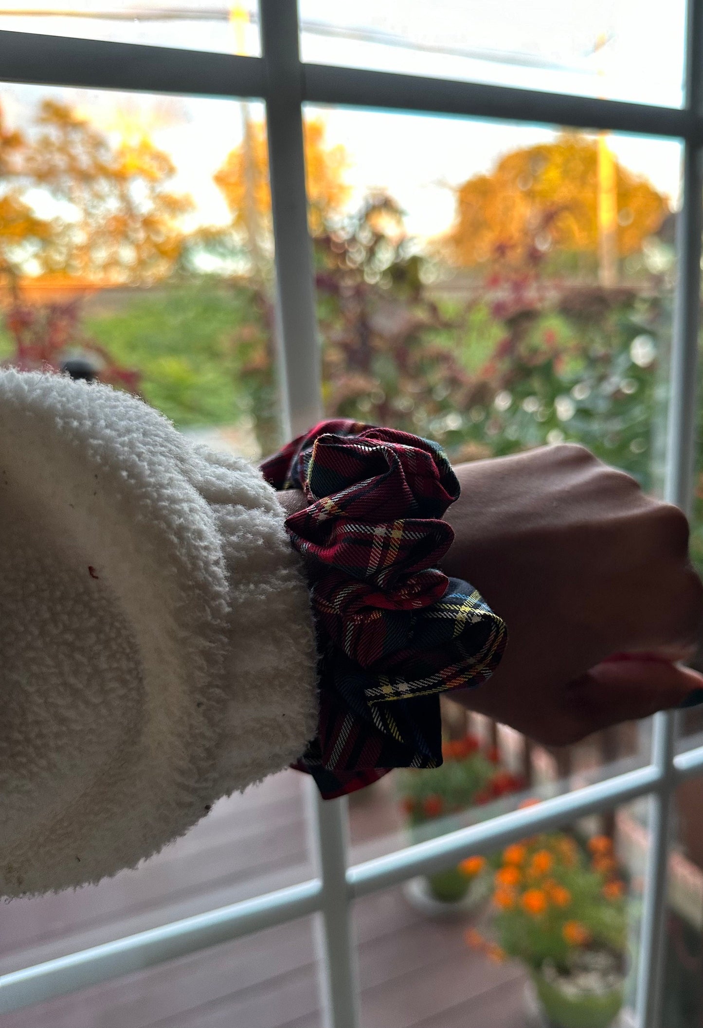 Tatum Plaid Fall Scrunchies